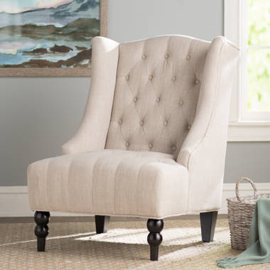 Starks tufted fabric cheap chesterfield chair and ottoman